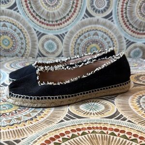 Patricia Green Black Espadrille Slip-On Shoes Size EU 39 US 8.5